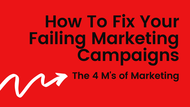 Featured image for “How To Fix Your Failing Marketing Campaigns: The 4 M’s of Marketing”