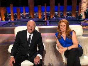 Robin Robins and Kevin O'Leary in the Shark Tank, while Robin details who to hire.